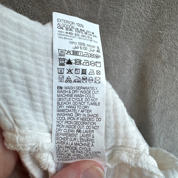 BILLABONG Beach Crush Short Overall White Cream Medium Romper Boho Beach Chic - Picture 6 of 7